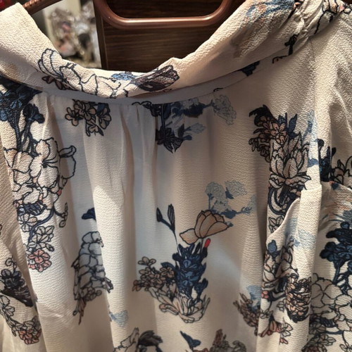Fransa shirt used, white and blue, size S
