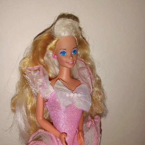 Barbie Pretty Surprise used with original dress and earrings