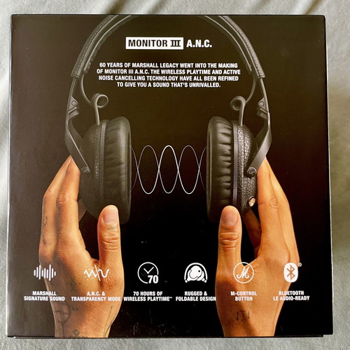 Marshall Monitor III ANC headphones with active noise cancelling