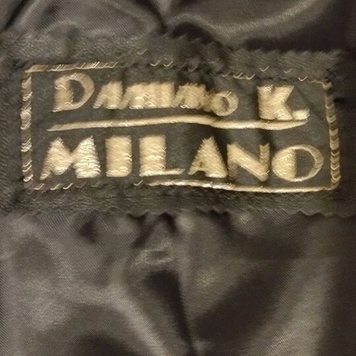 Damiano K. Milano leather coat black like new, custom-made