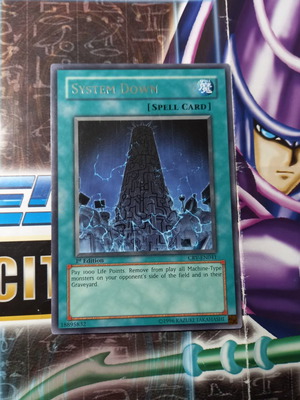 System Down Yu-Gi-Oh! card near mint condition