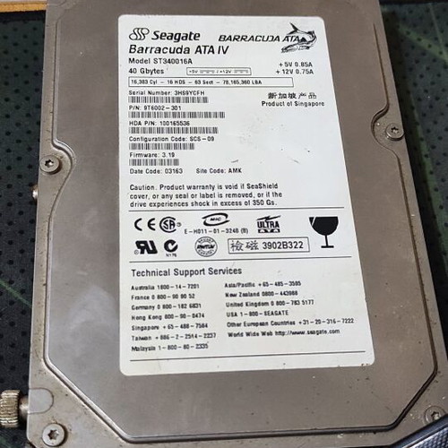 Seagate Barracuda ATA IV ST340016A 40GB IDE/PATA hard drive