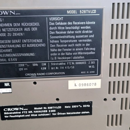Old cassette TV used
