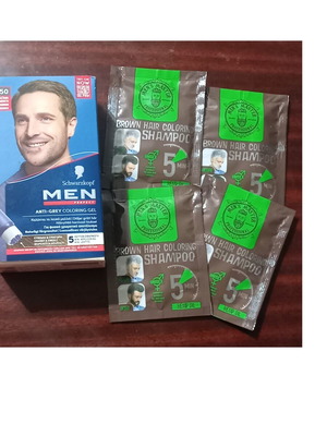 Semi-permanent hair dyes new, brown color, pack
