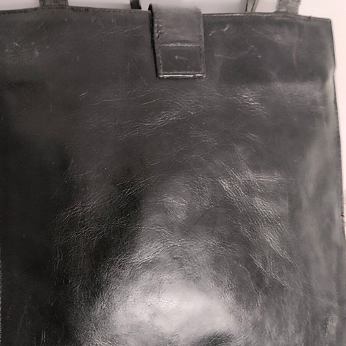 Leather vintage shoulder bag like new, black