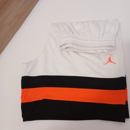 Jordan athletic shorts, white and red, XXL, new