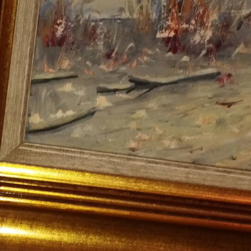 Oil painting hand-painted like new