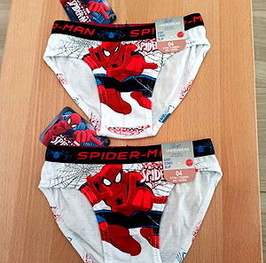 2 καινούργια παιδικα σλιπακια spiderman 4 ετών