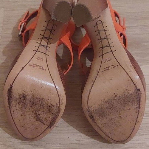Ralph Lauren orange sandals like new, size 38.5