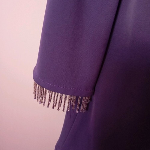Women's lilac blouse like new with beads on sleeves