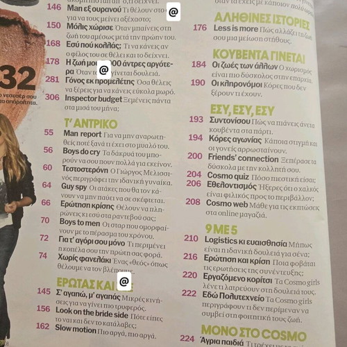 Cosmopolitan magazine 2008 used, Greek edition