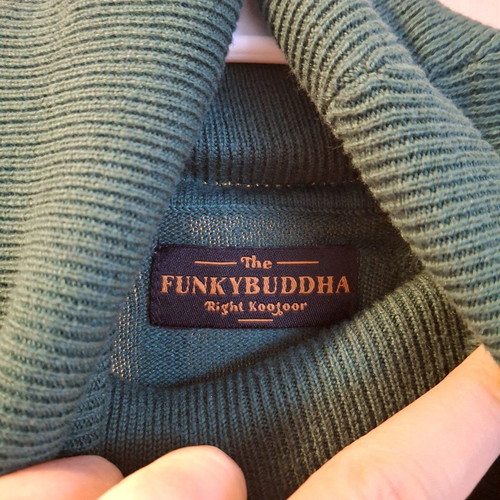 Funky Buddha green cypress turtleneck like new