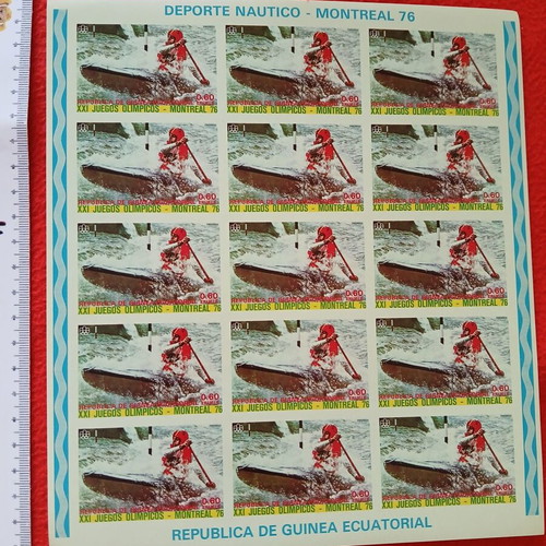 Montreal 1976 Olympic stamps sheet new, 15 pieces