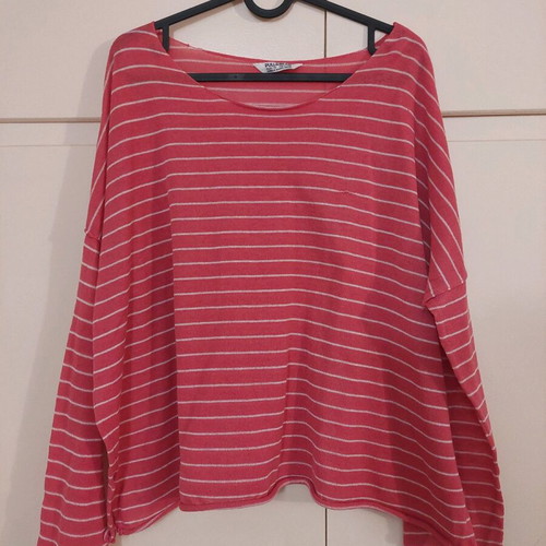 Pull & Bear summer cardigan pink striped like new, size M