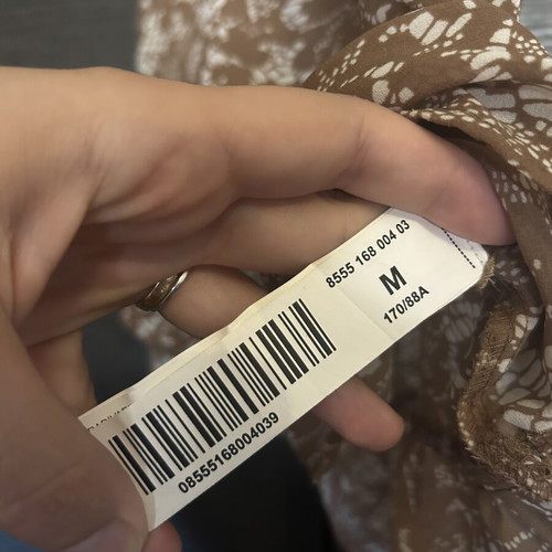 Stradivarius blouse brown size M like new with light transparency
