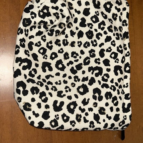 Leopard Toiletry Bag like new, black and beige