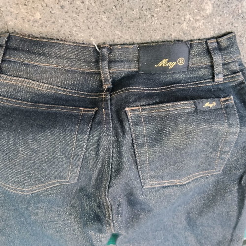Mango women's jeans dark blue denim slight flare like new, size S