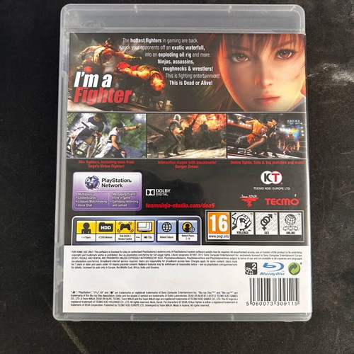Dead or Alive PS3 game used, good condition complete