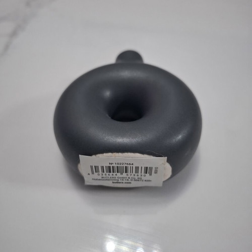 Ceramic vase Donut type gray 8cm Butlers like new