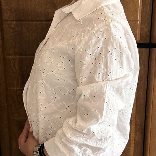 Esmara white kipour shirt, size S