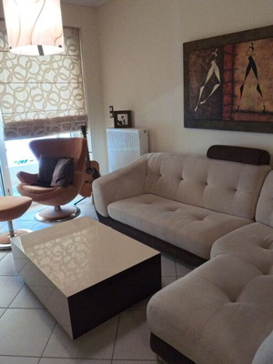 Living room furniture set used with corner sofa Armeniakos and armchair