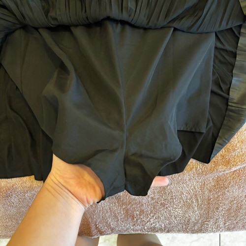 Zara black faux leather skort like new, size S