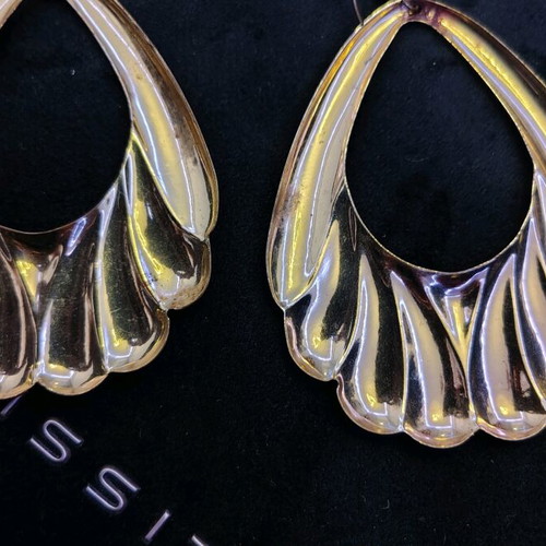 Zara evening earrings used, gold color, very light
