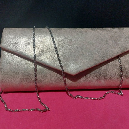 Handbag used, gold and silver colors