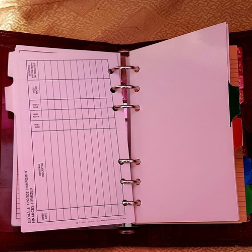 Leather agenda used with card slots and small wallet