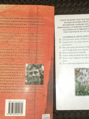 Healing Heart and Tibetan Medicinal Plants books used, English