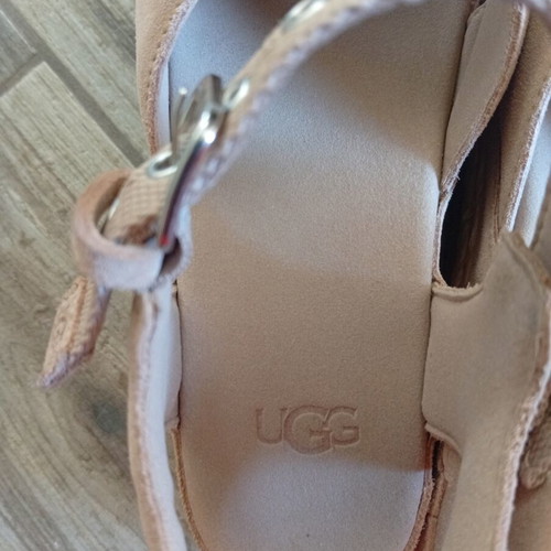 Ugg platform sandals, beige, size 38