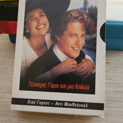 Four Weddings and a Funeral VHS used, vintage romantic comedy