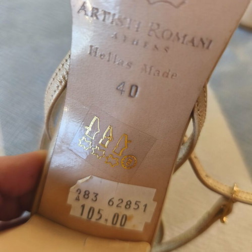 Artisti Romani Athens leather sandals new, size 40