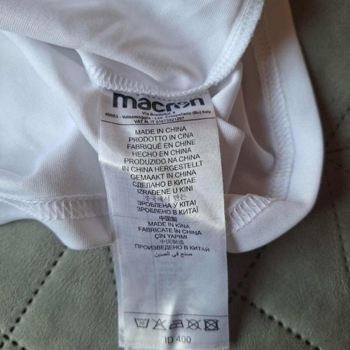 NF Academy Macron football shirt size S like new, white training model