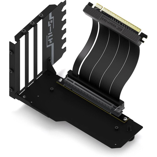 EZDIY-FAB GPU Vertical Mount Bracket PCIe 4.0 Riser Cable 90 Degree Black