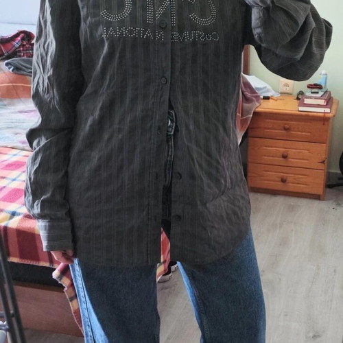 Costume National striped shirt like new, gray, size M