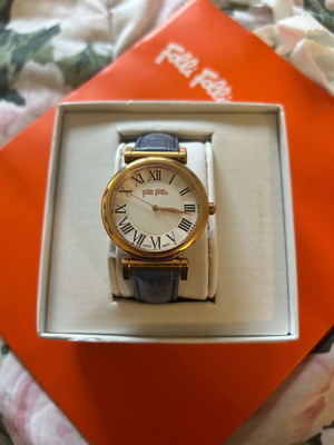 Folli Follie Obsession women's watch like new with blue leather strap