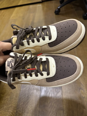 Nike Air Force 1 sneakers size 40, beige and brown
