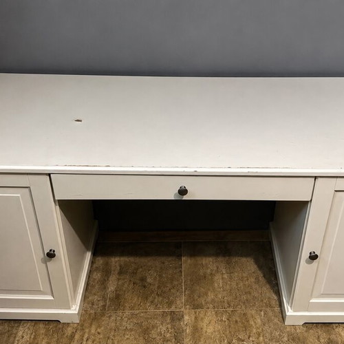 Wooden desk used with 2 cabinets and drawer 146x66 cm