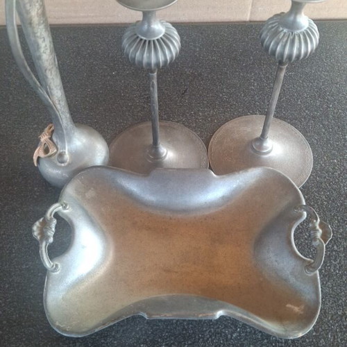 Silver-plated brass decorative items used