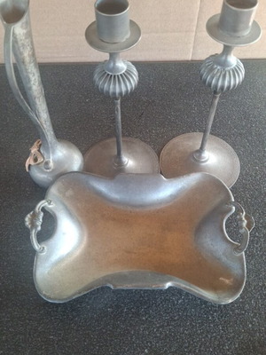 Silver-plated brass decorative items used