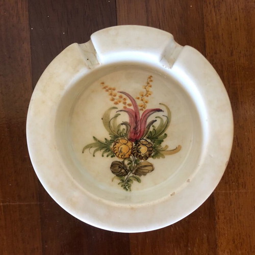 Alagiannis collectible ceramic ashtray Tanagra signed handmade used