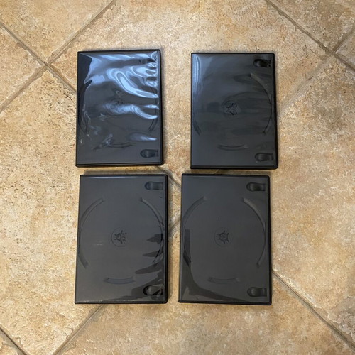 DVD cases pack of 4, 3-disc slots, like new, black