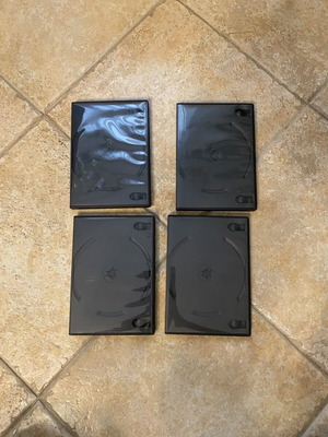 DVD cases pack of 4, 3-disc slots, like new, black