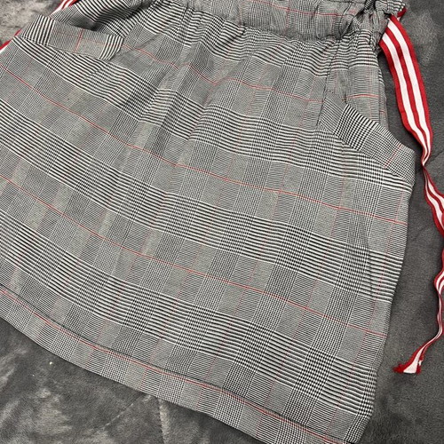 Skirt plaid mini with pockets like new, grey