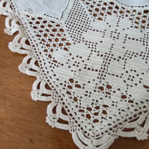 Handmade knitted napkins like new with corners and linen