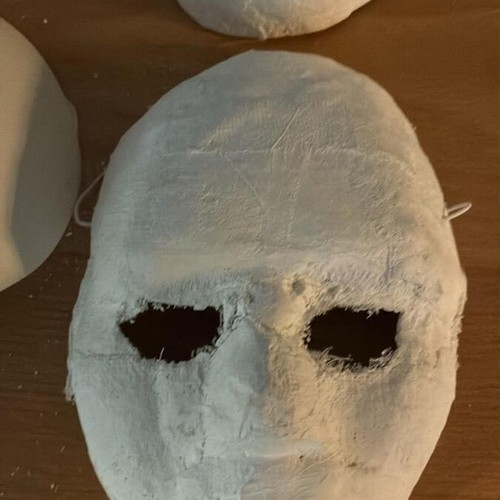 Theatre masks set of 6, gauze and plastic