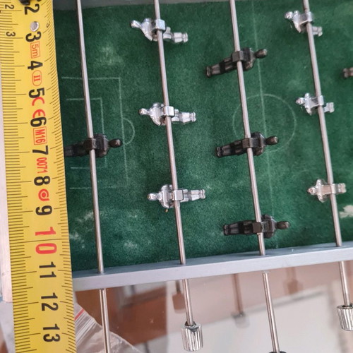 Mini Foosball Table used with felt and metal ball