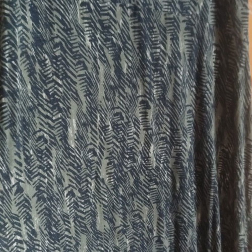 Maxi dress 3XL, cotton, comfortable, elastic, black and olive pattern