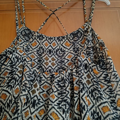 Summer dress Bershka like new, black and orange, size S